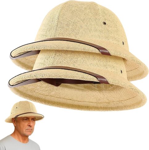 jagely 2 pack pith pith safari hat for men ، sturdy and able men for come ashel aluar the hats rowfit rowfit to there there there there to the hking ، zoo ، zoo ، oud ourdive ، expari jungle أو explorer in Saudi Arabia