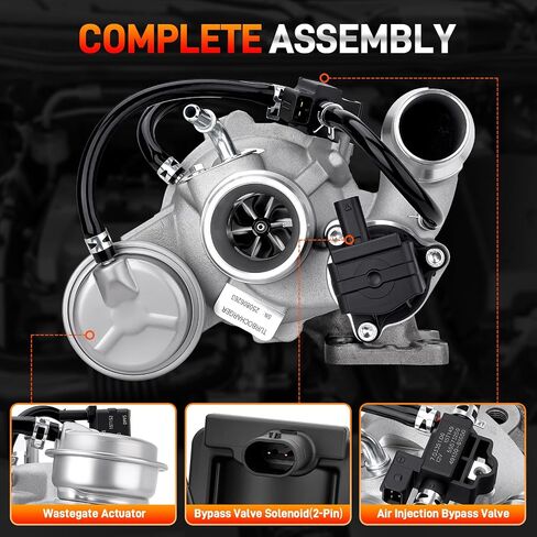 25207489 1.5L Turbocharger Assembly with Actuator & Solenoid Valve Compatible with Chevrolet Malibu L LS LT RS 1.5L L4 2016-2023, Turbo charger Replace # 12669064, 12687043, 12687057, 25203932 in Saudi Arabia
