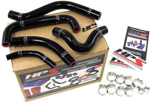 HPS (57-1258-BLK) مجموعة خرطوم السيليكون السوداء السوداء لسوزوكي RMZ450 in Saudi Arabia