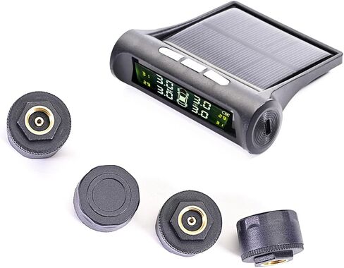 نظام مراقبة ضغط الإطارات ، TPMs مع 4 أجهزة استشعار خارجية و 5 أوضاع إنذار ، شاشة LCD في الوقت الفعلي ، شاشة ضغط الإطارات مع شحن الطاقة الشمسية لشركة RV/Truck/SUV/Trailer in Saudi Arabia