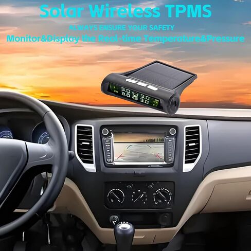 نظام مراقبة ضغط الإطارات ، TPMs مع 4 أجهزة استشعار خارجية و 5 أوضاع إنذار ، شاشة LCD في الوقت الفعلي ، شاشة ضغط الإطارات مع شحن الطاقة الشمسية لشركة RV/Truck/SUV/Trailer in Saudi Arabia