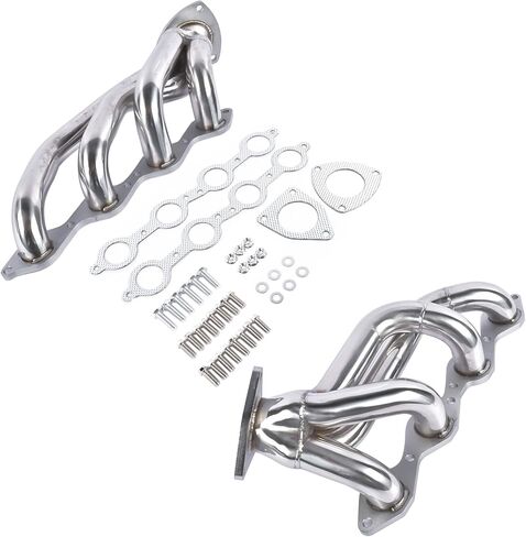 2x رؤوس قصيرة اليسار + استبدال الفولاذ المقاوم للصدأ اليمنى ل Chevy Avalanche Silverado Stuburdan 1500 Tahoe GMC Sierra Yukon XL 1999-2006 4.8L 5.3L in Kuwait