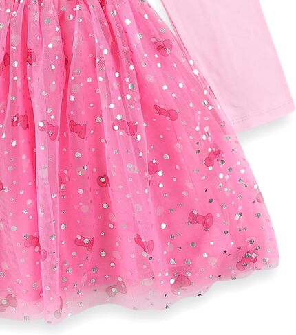 Hello Kitty Sanrio Girls Long Sleeve Tulle Dress for Toddler and Big Kids in Saudi Arabia
