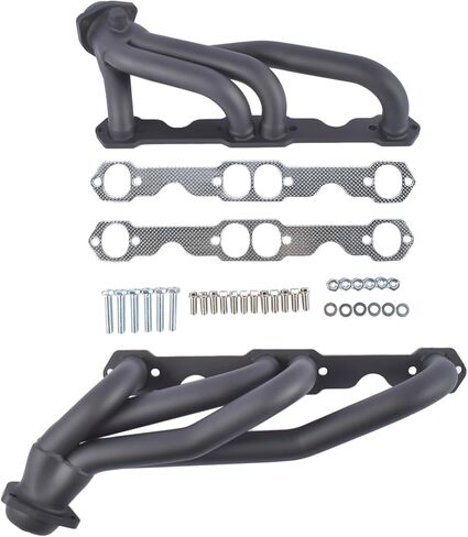 رؤوس أنبوب قصيرة استبدال الطلاء الأسود لـ Chevy C1500 C2500 K1500 K2500 GMC Suburban Tahoe 5.0L 5.7L 1988-1995 in Saudi Arabia