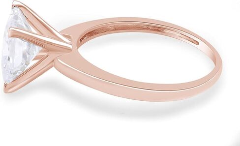 الأميرة قطعت متألقة أبيض مكعب Zirconia solitaire خاتم الخطوبة في 14K الذهب مطلي 925 هدية المجوهرات الفضية الاسترليني للنساء الزفاف in Saudi Arabia
