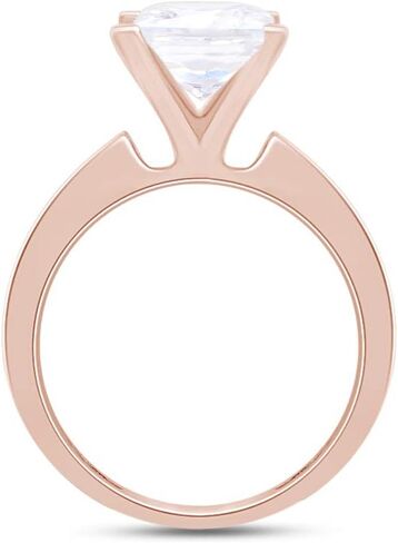 الأميرة قطعت متألقة أبيض مكعب Zirconia solitaire خاتم الخطوبة في 14K الذهب مطلي 925 هدية المجوهرات الفضية الاسترليني للنساء الزفاف in Saudi Arabia
