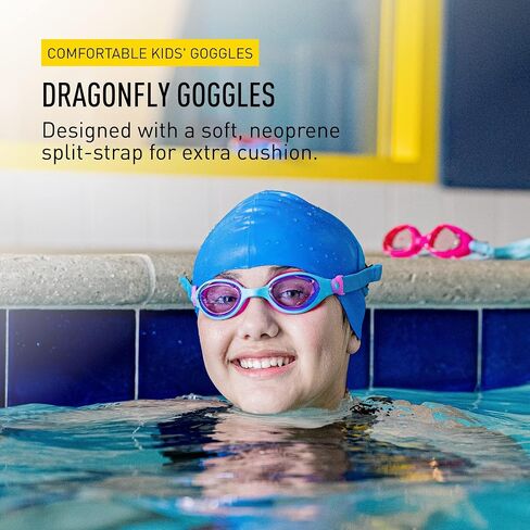 FINIS Dragonfly Goggles - Underwater Swimming Goggles for Kids - UV Protection - Anti-Fogging - Swim Goggle for Children Ages 3-8 - Lavender Scales in Kuwait