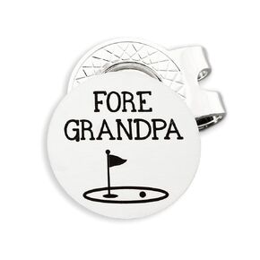 Custom Golf Ball Marker with Hat Clip for Grandpa Engraved Golfing Gift for Him Birthday Fathers Day Gift
