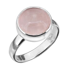 Rose Quartz Silver Ring | Natural Round Rose Quartz Ring | Sterling Silver 925 | Handmade Jewelry (5)