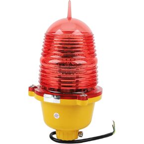 Aramox Aviation Obstruction Light, 5KM Super Bright LED Warning Beacon Signal Light IP68 Waterproof Impact Resistant Aviation Obstruction Light for Marine Boat (AC110V Constant On)