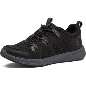 Lands' End Slip On Water Sneakers for Men, Quick Dry Mesh Sport Mens Water Shoes for Beach, Pool, Hiking or River with Drainage, Black or Grey, Size 8 to 13 Water Shoes Men