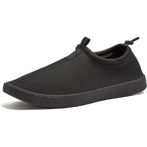 Lands' End Slip On Water Shoes Men, Quick Dry Neoprene Sport Mens Water Shoes for Beach, Pool, or River with Drainage Holes, Navy Blue or Black, Size 7-15 Aqua Swim Shoes for Men