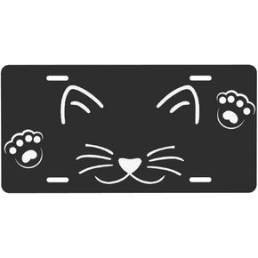 Moon Mountain License Plate Decorative Front License Plate Metal Aluminum Car Front Tag Novelty License Plates Covers for Car Truck SUV 6x12 Inch (4 Holes)