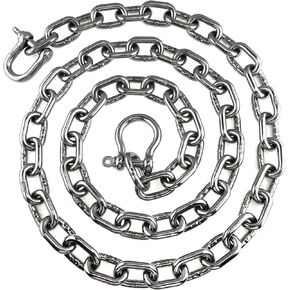 US Stainless Stainless Steel 316 Anchor Chain 5/16" or 8mm by 6' Long Bow and D Shackle Combo