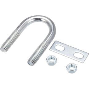 مسامير على شكل حرف U (M8x60x100mm)، مسامير فولاذية مستديرة على شكل حرف U مع صامولة ولوحة - للبناء والأنابيب in Kuwait