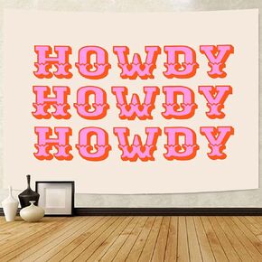 Howdy نسيج لطيف بنات العلم نسيج الجمالية غرفة preppy ديكور الجدار شنقا نسيج الخزامى للفتيات في سن المراهقة الأطفال غرفة نوم جدار النوم كلية المدرسة الديكور 60x80 بوصة