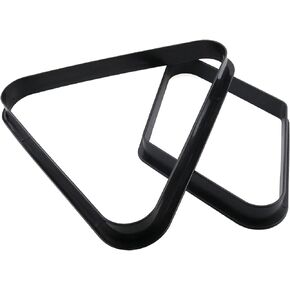 2pcs Black Plastic Billiard Ball Rack 2-1/4 Inches Billiard 8-Ball Triangle Rack and 9-Ball Diamond Billiard Rack Pool Billiard Balls Accessories (1 x Triangle + 1 x Diamond)