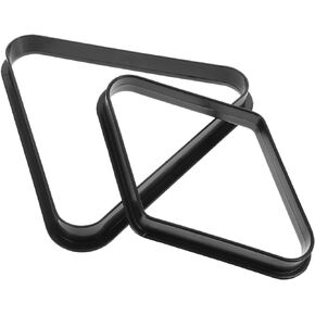BESPORTBLE Plastic Billiard Pool Ball Triangle Racks, Pool Table Billiard Ball Triangle Rack Holder Billiard Stand for Billiards Table Accessories, Black, 2Pcs
