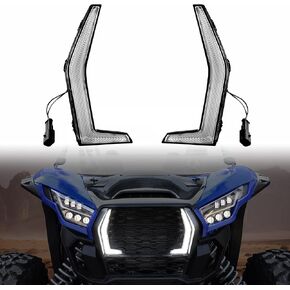 SAUTVS Fang Lights for Teryx KRX 1000 2020-2024, Front LED Grille Accent Lights Grill Lamps Street Legal Light Kits Compatible with Kawasaki Teryx KRX 1000 2020 2021 2022 2023 2024 Accessories (2PCS)