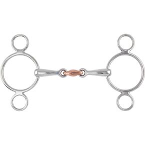 Shires Equestrian Two Ring Copper Lozenge Gag Bit