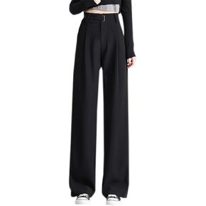 Betusline Women's Wide Leg Pants Business Casual Straight Office Trousers for Women, X-Small-3X-Large