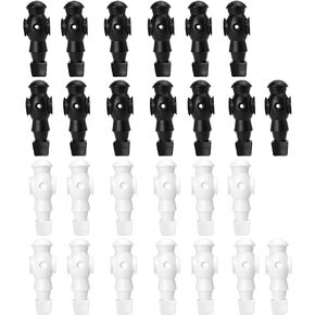 26PCS Foosball Men, Soccer Player Set - Plastic Replacement Parts for Football Table (13 Black, 13 White)