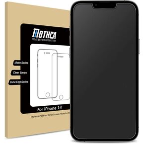 Mothca Matte Glass Screen Protector for iPhone 14 Anti-Glare & Anti-Fingerprint Tempered Glass Clear Film Case Friendly Easy Install Bubble Free for iPhone 14 6.1-inch (2022)-Smooth as Silk