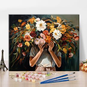 TUMOVO Paint by Number for Adults Skeleton's Afternoon Tea Paint by Numbers DIY Acrylic Painting for Adults Kids Paint by Number Kids Paint by Number Kits Arts Craft Home Wall Decor, 16 x20 Inch