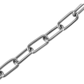 Stainless Steel Chain, 2mm x 65 Feet, Heavy Duty Metal Chain, Decorative Chains for Clothes Hanging, Guardrail, Lifting Chain, Pet Chain, Anti-Theft Chain, Silver