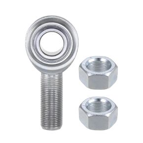 4pcs CM5 Rod End Joint Bearing - [5/16" Bore, 5/16-24 UNF Right Hand Thread] Male Rod End with Jam Nuts, 45# Carbon Steel