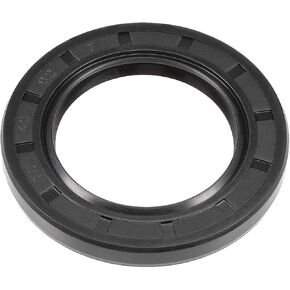 uxcell Oil Seal, TC 40mm x 62mm x 7mm Nitrile Rubber Cover Double Lip with Spring for Bearing Shaft, Black Pack of 1