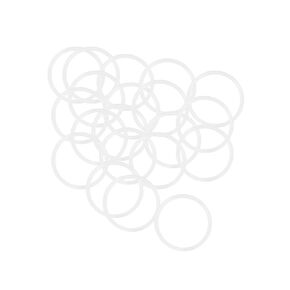 حلقات دائرية من السيليكون من uxcell، 22 مم OD 19 مم معرف 1.5 مم عرض VMQ حشية ختم لإصلاح أنابيب صمامات الضاغط، أبيض، عبوة من 20 قطعة