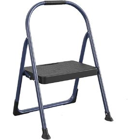 COSCO 11348NVY1E Big Steel Stool with Rubber Hand Grip, 2 Step, Navy