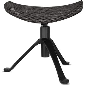 Footrest Stool Under Desk Adjustable Height Footrest Ottoman Ergonomic Foot Stool with Wheels 360° Rolling Footrest for Home Office (Black-1)