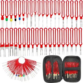Terminal Removal Tool Kit 39 Pcs, Upgraded Pin Extractor Tool Wire Connector Electrical Pin Removal Tool Pin Release Key Extractor Tools Set Depinning Tool for Car Household Devices Connector Terminal