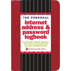 The Personal Internet Address & Password Logbook (Removable cover band for security)