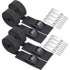 Ayaport Battery Tie Down Strap 48" Battery Box Hold Down Kit, Tie Down Kit, with Small Stainless Steel Bracket & Screws Used for RV Battery, Gas Fuel Tank, Accessories