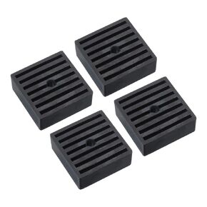 PATIKIL Rubber Anti-Vibration Pads, 4 Pcs Vibration Isolation Mats with Hole 3" x 3" x 1.2" for HVAC, Air Conditioner, Air Compressor, Washer, Dryer, Black
