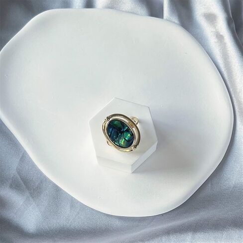 خاتم أذن البحر البحري للنساء هدايا الذكرى السنوية للمجوهرات المصنوعة يدويًا، شريط خاتم قابل للتعديل للنساء (مطلي بالذهب عيار 14 قيراط) in Kuwait