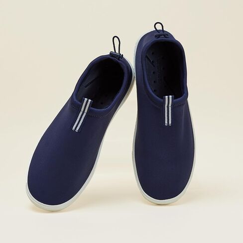 Lands' End Slip On Water Shoes Men, Quick Dry Neoprene Sport Mens Water Shoes for Beach, Pool, or River with Drainage Holes, Navy Blue or Black, Size 7-15 Aqua Swim Shoes for Men in Saudi Arabia