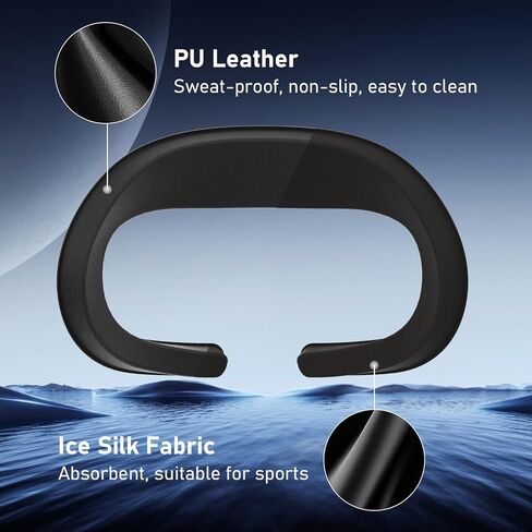 Facial Interface Compatible with Meta Quest 3 Accessories,Face Cushion Cover with Anti-Leakage Nose Pad,Breathable Ice Silk Cotton in Kuwait