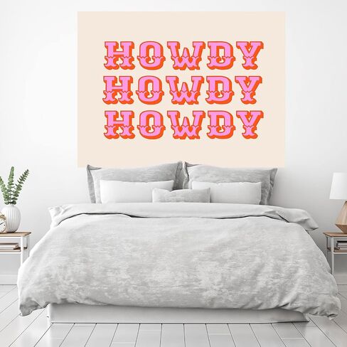 Howdy Tapestry Cute Daughters Flag Tapestry Aesthetic Preppy Room Decor Wall Hanging Lavender Tapestry for Girls Teen Kids Bedroom Wall Dorm College School Decoration 60x80 inch in Saudi Arabia