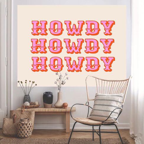 Howdy Tapestry Cute Daughters Flag Tapestry Aesthetic Preppy Room Decor Wall Hanging Lavender Tapestry for Girls Teen Kids Bedroom Wall Dorm College School Decoration 60x80 inch in Saudi Arabia