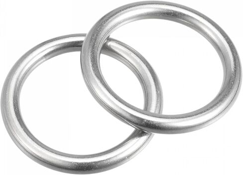 uxcell 316 Stainless Steel Round Ring Welded O-Rings 35mm(1.38") ID 6mm Thick 2pcs in Saudi Arabia