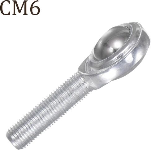 2 قطعة محمل مشترك لنهاية القضيب CM6 - [تجويف 3/8 بوصة، خيط اليد اليمنى 3/8-24 UNF] طرف قضيب ذكر مع صواميل مربى، 45 # فولاذ كربوني in Saudi Arabia