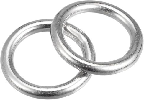 uxcell 316 Stainless Steel Round Ring Welded O-Rings 35mm(1.38") ID 6mm Thick 2pcs in Saudi Arabia
