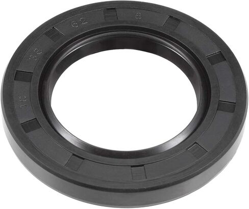 uxcell Oil Seal, TC 40mm x 62mm x 7mm Nitrile Rubber Cover Double Lip with Spring for Bearing Shaft, Black Pack of 1 in Saudi Arabia