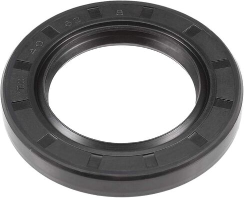 uxcell Oil Seal, TC 40mm x 62mm x 7mm Nitrile Rubber Cover Double Lip with Spring for Bearing Shaft, Black Pack of 1 in Saudi Arabia
