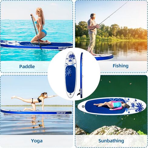 Inflatable Stand Up Paddle Board, with SUP Paddle Board Accessories and Waterproof Phone Bag, 33" Wide Stable Design, Non-Slip Comfort Deck for Youth & Adults in Saudi Arabia