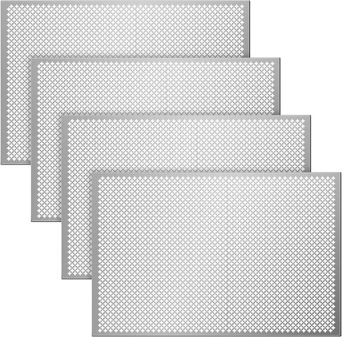 ورقة ألومنيوم البرسيم 2 قدم × 3 أقدام صفائح معدنية مثقوبة 0.02 بوصة سميكة شبكة معدنية ورقة الزخرفية ورقة معدنية الزخرفية الألومنيوم للداخلية في الهواء الطلق، الفضة (2 جهاز كمبيوتر شخصى) in Kuwait